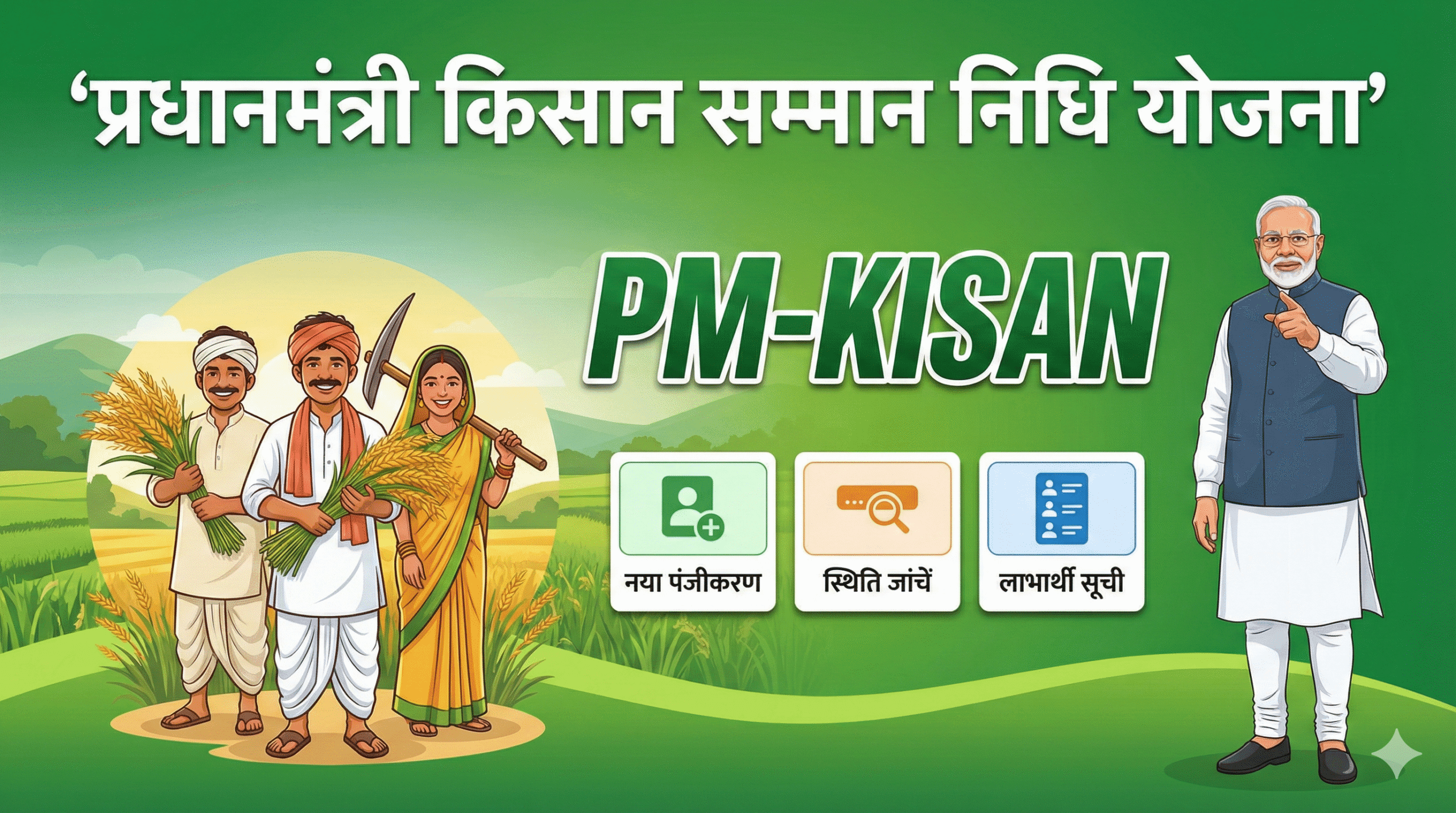 PM-KISAN किसानों को बड़ी खुशखबरी! नई किस्त, नया अपडेट – तुरंत स्टेटस चेक करें